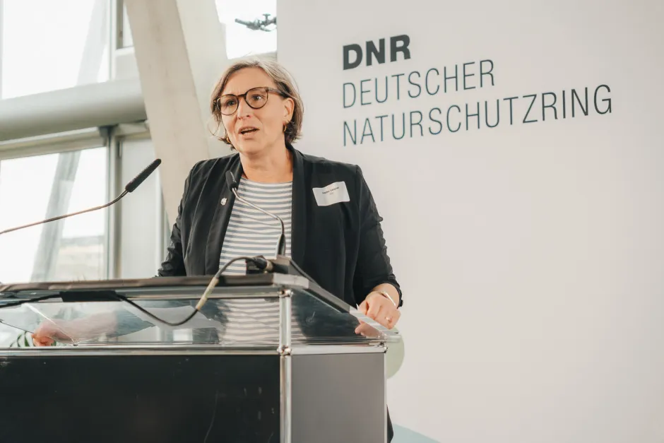 Heike Vesper auf dem Podium